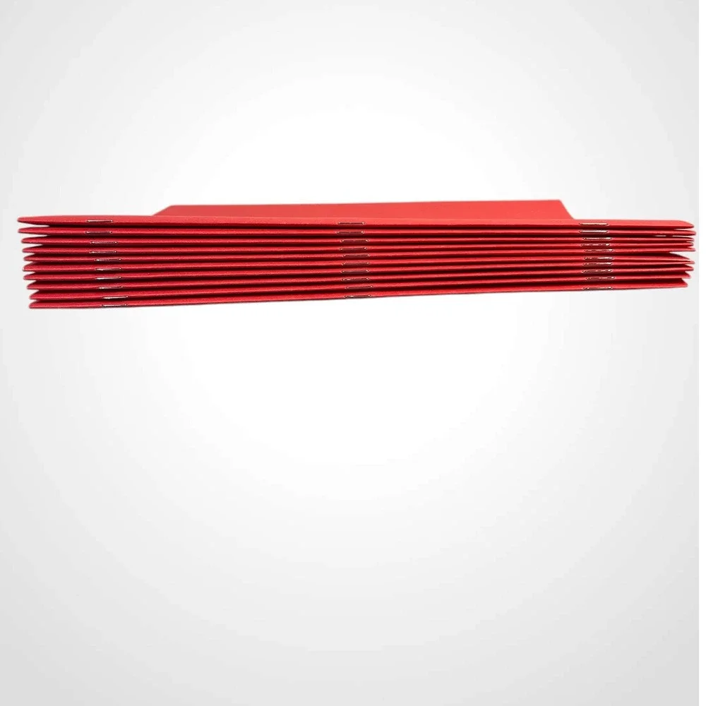 Lot 10 Red Folder‎ with 2 Pockets and Brads-NEW